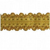 Hemingway 22 Almond by Stout Designer Trim ART OF DESIGN BRAIDS/GIMP/BORDER 70%SVI 17%COT 13%NYL CHINA Horizontal: 0 and Vertical: 0 1.37 in - Swanky Fabrics -