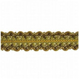 Hemingway 51 Khaki by Stout Designer Trim ART OF DESIGN BRAIDS/GIMP/BORDER 70%SVI 17%COT 13%NYL CHINA Horizontal: 0 and Vertical: 0 1.37 in - Swanky Fabrics -