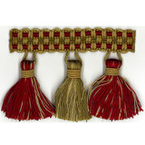 Sponsor 40 Cardinal by Stout Designer Trim ART OF DESIGN TRIM-2 TASSEL FRINGE 100%SVI CHINA </p><p>Repeat: 0 3 in - Swanky Fabrics -