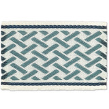 Topeka 7 Denim by Stout Designer Trim NEW WORLD TAPES & BORDERS 100%SVI CHINA </p><p>Repeat: 0 2.5 in - Swanky Fabrics -
