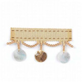 Ozzie 8 Chardonnay by Stout Designer Trim INSPIRATIONS TRIM 76%SVI 24%POL CHINA Horizontal: 0 and Vertical: 0 1.13 in - Swanky Fabrics -