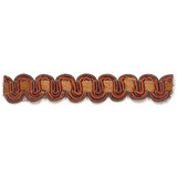 Lexington 2 Paprika by Stout Designer Trim ART OF DESIGN TRIM-2 TAPES 100%SVI CHINA </p><p>Repeat: 0 0.38 in - Swanky Fabrics -