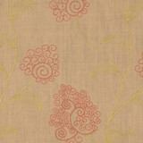 Seinfeld Natural/Maroon by RM CoCo Designer Fabric Improv 80% Linen 18% Viscose 2% Cotton See Sample 0 Horizontal: 8.5 and Vertical: 15 54 - Swanky Fabrics -