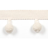 Le Lin Beaded Fringe Canvas by Europatex Designer Fabric Le Lin Collection 63% Linen / 37% Rayon China See Sample Horizontal: N/A and Vertical: N/A 1.46 inches  - Swanky Fabrics -
