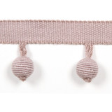 Le Lin Beaded Fringe Grape by Europatex Designer Fabric Le Lin Collection 63% Linen / 37% Rayon China See Sample Horizontal: N/A and Vertical: N/A 1.46 inches  - Swanky Fabrics -