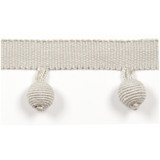 Le Lin Beaded Fringe - Pebble by Europatex Designer Fabric Le Lin Collection 63% Linen / 37% Rayon China See Sample Horizontal: N/A and Vertical: N/A 1.46 inches  - Swanky Fabrics -