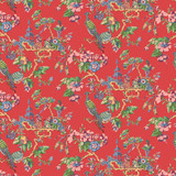 7224-1 Oriental Sage by Bassett Mcnab Designer Fabric BASSETT MCNAB PRINTS 65%LIN 26%COT 9%NYL ENGLAND Horizontal: 54 and Vertical: 25.25 54 in - Swanky Fabrics -