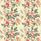 7460-7 Magnolia Grandiflora by Bassett Mcnab Designer Fabric BASSETT MCNAB PRINTS 65%LIN 26%COT 9%NYL ENGLAND Horizontal: 27 and Vertical: 25.25 54 in - Swanky Fabrics -