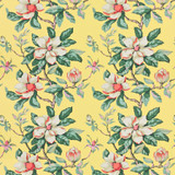 7460-9 Magnolia Grandiflora by Bassett Mcnab Designer Fabric BASSETT MCNAB PRINTS 65%LIN 26%COT 9%NYL ENGLAND Horizontal: 27 and Vertical: 25.25 54 in - Swanky Fabrics -