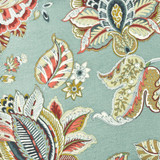 Samantha 4 Aqua by Stout Designer Fabric COMFORTABLE LIVING MINERAL/TEAL 100%COT SPAIN CATB 117-2013 WYZENBEEK 30 000 DOUBLE RUB WEAR TEST (HEAVY DUTY) Horizontal: 27 and Vertical: 13.5 54 in - Swanky Fabrics -