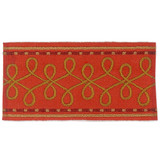 Katherine 3 Persimmon by Stout Designer Trim ACCENTS TAPES & BORDERS 100%SVI CHINA Horizontal: 1 and Vertical: 0 2 in - Swanky Fabrics -
