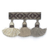 Purcell 3 Shadow by Stout Designer Trim TREND ALERT TRIM 52%SVI 42%COT 6%POL CHINA Horizontal: 3.5 and Vertical: 0 2.25 in - Swanky Fabrics -