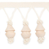 Roger Molded Fringe Natural MF4003-1 by Schumacher Designer Trim SCHUMACHER TRIM PROGRAM WOOD 50% COTTON 50% UNITED STATES OF AMERICA </p><p>Repeat: Horizontal: and Vertical: 3.5 - Swanky Fabrics -