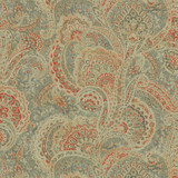 Sultan'S Paisley Ember 409261 by PKL Studio Designer Fabric - 100% Cotton DIGITAL PRINT KOREA 51000 Horizontal: 27 and Vertical: 25.25 54 - Swanky Fabrics -