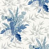 Bahar/Porcelain Blue 4485-003 by Old World Weavers Designer Fabric MALAY 100% LINEN UNITED KINGDOM LIGHT DUTY Horizontal: 37.5" and Vertical: 34" 51" - Swanky Fabrics -