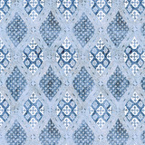 Farrah Print/Lakeside 16626-003 by Scalamandre Designer Fabric PACIFICA 53% LINEN 35% COTTON 12% NYLON UNITED KINGDOM MEDIUM DUTY Horizontal: 11" and Vertical: 13.75" 55.5" - Swanky Fabrics -