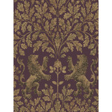 Boscobel Oak Gold/Claret by Cole & Son Designer Wallcovering COLE & SON PEARWOOD PAPER - 100% United Kingdom Horizontal: 20.5 and Vertical: 27 20.5 - Swanky Fabrics -