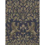 Boscobel Oak M Gilver/Ink by Cole & Son Designer Wallcovering COLE & SON PEARWOOD PAPER - 100% United Kingdom Horizontal: 20.5 and Vertical: 27 20.5 - Swanky Fabrics -