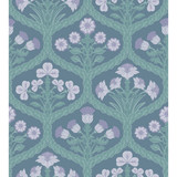 Floral Kingdom Lilac/Teal by Cole & Son Designer Wallcovering COLE & SON PEARWOOD PAPER - 100% United Kingdom Horizontal: 27 and Vertical: 29.9 27 - Swanky Fabrics -