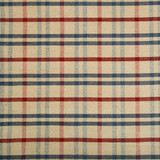 Fannin Plaid Ruby/Navy by Lee Jofa Designer Fabric LODGE II WEAVES AND EMBROIDERIES VISCOSE - 33%;WOOL - 28%;ACRYLIC - 21%;COTTON - 14%;POLYESTER - 4% Italy MEDIUM Horizontal: 6.57 and Vertical: 7.28 55.12 - Swanky Fabrics -
