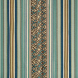 Dallol Stripe Teal/Brown by Lee Jofa Designer Fabric MERKATO COTTON - 82%;POLYESTER - 18% India Horizontal: 17.6 and Vertical: 4.3 53 - Swanky Fabrics -