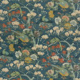 Rockbird Velvet Teal by G P & J Baker Designer Fabric SIGNATURE VELVETS COTTON - 90%;POLYESTER - 10% Thailand MEDIUM Horizontal: 47.28 and Vertical: 40.582 47.28 - Swanky Fabrics -
