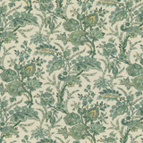 Jewel Indienne Emerald by G P & J Baker Designer Fabric COROMANDEL VISCOSE - 82%;LINEN - 18% United Kingdom Horizontal: 18.124 and Vertical: 27.186 54.372 - Swanky Fabrics -