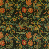 Chifu Velvet Charcoal/Multi by G P & J Baker Designer Fabric CHIFU COTTON - 90%;POLYESTER - 10% Thailand MEDIUM Horizontal: 26.201 and Vertical: 30.338 52.402 - Swanky Fabrics -