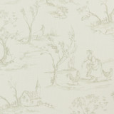 Helena Sage by Clarke And Clarke Designer Fabric CLARKE & CLARKE CLARISSE FABRICS LINEN - 100% Turkey MEDIUM Horizontal: 13.62 and Vertical: 25.2 55 - Swanky Fabrics -