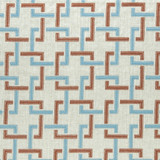 Sekai Cinnabar/Aqua by Clarke And Clarke Designer Fabric CLARKE & CLARKE AMARA VISCOSE - 70%;LINEN - 30% India Horizontal: 6.57 and Vertical: 6.22 55 - Swanky Fabrics -