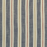 Sackville Stripe Midnight/Spice by Clarke And Clarke Designer Fabric CLARKE & CLARKE CASTLE GARDEN VISCOSE - 80%;LINEN - 20% Turkey HEAVY Horizontal: 4.33 and Vertical: 0 54 - Swanky Fabrics -