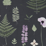 Herbarium Heather/Ebony by Clarke And Clarke Designer Fabric CLARKE & CLARKE BOTANICA VISCOSE - 70%;LINEN - 30% India HEAVY Horizontal: 54.72 and Vertical: 24.21 55 - Swanky Fabrics -