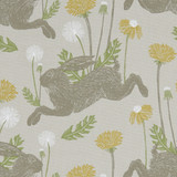 March Hare Linen by Clarke And Clarke Designer Fabric CLARKE & CLARKE LAND & SEA COTTON - 100% Turkey MEDIUM Horizontal: 13.5 and Vertical: 12.4 54 - Swanky Fabrics -