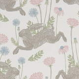March Hare Pastel by Clarke And Clarke Designer Fabric CLARKE & CLARKE LAND & SEA COTTON - 100% Turkey MEDIUM Horizontal: 13.5 and Vertical: 12.4 54 - Swanky Fabrics -