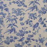 Amelia Culla Blue Linen by Clarke And Clarke Designer Fabric CLARKE & CLARKE OASIS WP & FABRIC COTTON - 80%;POLYESTER - 20% Spain MEDIUM Horizontal: and Vertical: 54.375 - Swanky Fabrics -