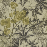 Madagascar Charcoal/Charteuse by Clarke And Clarke Designer Fabric CLARKE & CLARKE EXOTICA VISCOSE - 75%;LINEN - 25% India HEAVY Horizontal: 53.125 and Vertical: 26.375 54 - Swanky Fabrics -