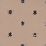 Abeja Blush by Clarke And Clarke Designer Fabric CLARKE & CLARKE EDEN COTTON - 90%;LINEN - 10% Spain MEDIUM Horizontal: 6.75 and Vertical: 6.375 54.375 - Swanky Fabrics -