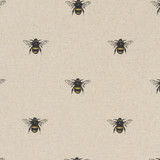 Abeja Linen by Clarke And Clarke Designer Fabric CLARKE & CLARKE EDEN COTTON - 90%;LINEN - 10% Spain MEDIUM Horizontal: 6.75 and Vertical: 6.375 54.375 - Swanky Fabrics -