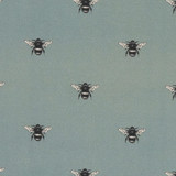 Abeja Mineral by Clarke And Clarke Designer Fabric CLARKE & CLARKE EDEN COTTON - 90%;LINEN - 10% Spain MEDIUM Horizontal: 6.75 and Vertical: 6.375 54.375 - Swanky Fabrics -