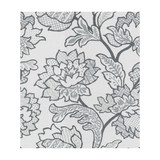 Geo Floral Platinum by Kravet Basics Designer Fabric SARAH RICHARDSON HARMONY COTTON - 100% India MEDIUM Horizontal: 13.5 and Vertical: 16 54 - Swanky Fabrics -