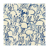 Hutch Print Navy by Groundworks Designer Fabric HUNT SLONEM FOR GROUNDWORKS LINEN - 100% China Horizontal: 27 and Vertical: 32 54 - Swanky Fabrics -