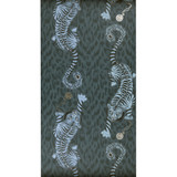 Tigris Navy by Clarke And Clarke Designer Wallcovering ANIMALIA BY EMMA J SHIPLEY FOR C&C United Kingdom Horizontal: 0 and Vertical: 25.25 20.5 - Swanky Fabrics -