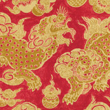 Dragons 46J6931 by JF Designer Fabric Windsong Book 100% Linen China 24000 Horizontal: 27 and Vertical: 25.25 55 - Swanky Fabrics -