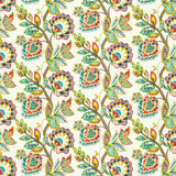 Antelope 1 Jewel by Stout Designer Fabric COMFORTABLE LIVING PETAL/PUNCH 100%COT INDIA Horizontal: 13.250 and Vertical: 13.250 54 in - Swanky Fabrics -