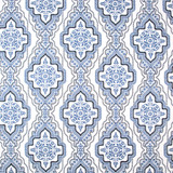 Earned Admiration Cobalt by Carole Designer Fabric Blue Forest 76% Polyester, 24% Cotton India Passes 51,000 Double Rubs Wyzenbeek Horizontal: 17 1/2" and Vertical: 18 3/4" V 52" - Swanky Fabrics -