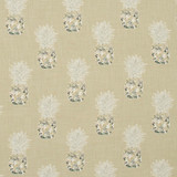Happy Pineapple Straw by Carole Designer Fabric Lemongrass 95% Polyester, 5% Linen China Passes 50,000 Double Rubs Wyzenbeek Horizontal: 8 3/4" and Vertical: 10 1/2" V 58" - Swanky Fabrics -