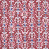 Hunts Point Red Cobalt by Carole Designer Fabric Jungle Safari 90% Cotton, 10% Linen Pakistan Passes 15,000 Double Rubs Wyzenbeek Horizontal: 9 3/4" and Vertical: 10" V 56" - Swanky Fabrics -