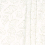 Island Culture Ivory by Carole Designer Fabric Sheer Intrigue 100% Polyester India 11 3/8"V, 11 3/8" H 51" - Swanky Fabrics -