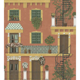 Alfaro Ochre/Racing Car Green/Terracotta by Cole & Son Designer Wallcovering COLE & SON SEVILLE NON WOVEN - 100% United Kingdom Horizontal: 27 and Vertical: 30 27 - Swanky Fabrics -