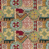 Batangas Print Red/Multi by Lee Jofa Designer Fabric MINDORO LINEN - 100% Italy HEAVY Horizontal: 27 and Vertical: 17.32 54 - Swanky Fabrics -